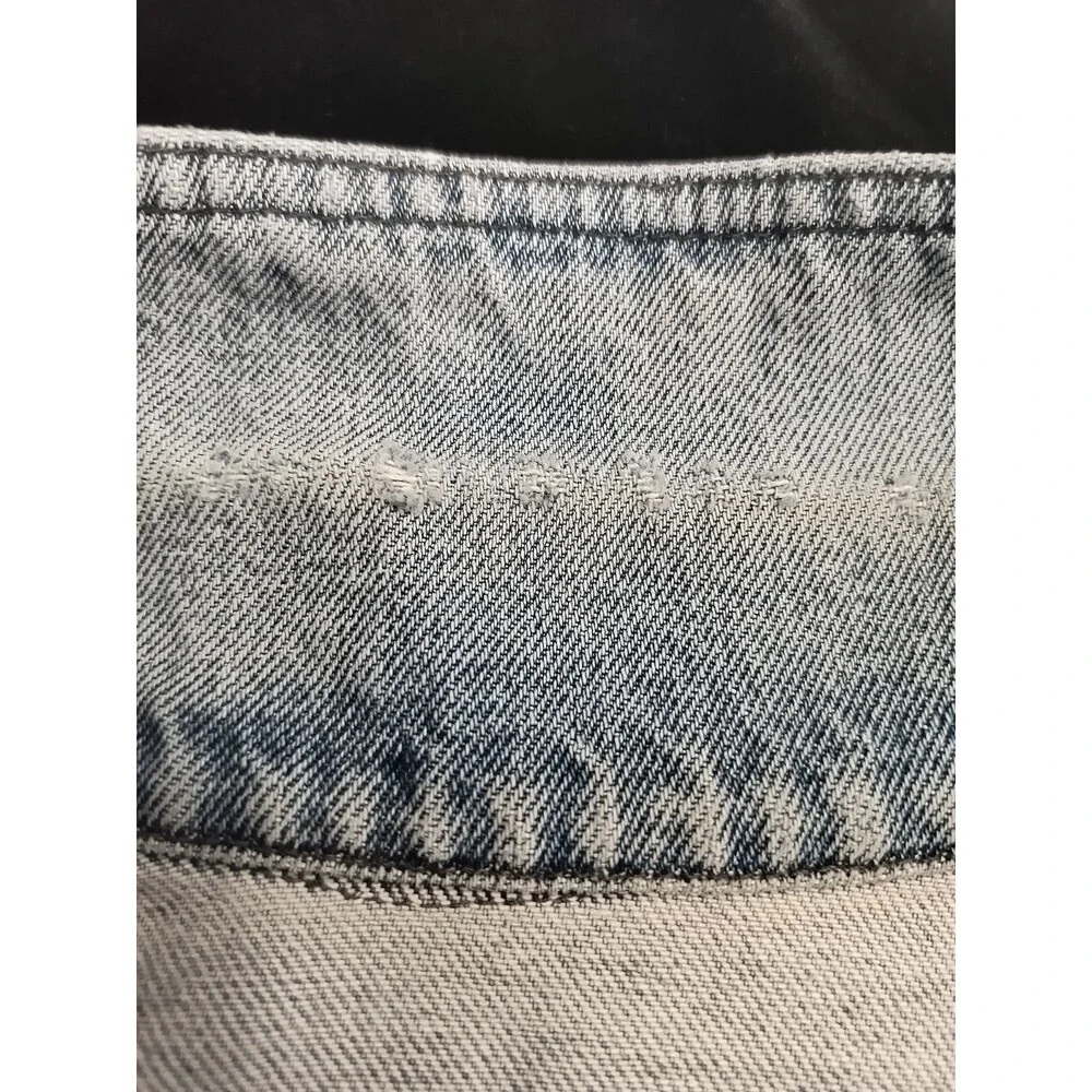 Vintage Harley Davidson Blue Jean Denim Vest Jacket Embroidered Logo Back XL